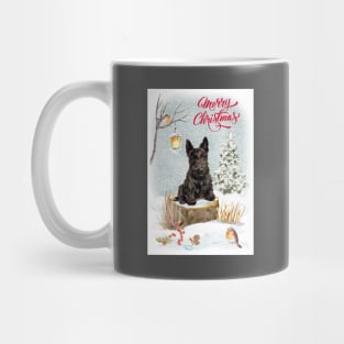 Scottish Terrier Scottie Merry Christmas Santa Dog Holiday Greeting Mug